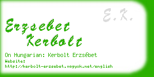 erzsebet kerbolt business card