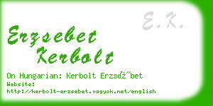 erzsebet kerbolt business card